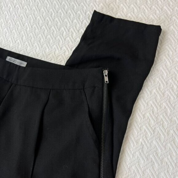 Brand New Soaked in Luxury Womens Size 36 Work Office Black Ankle Pants Trousers - Picture 2 of 15